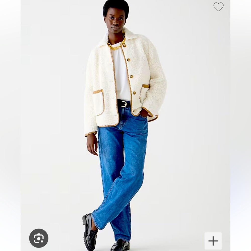NWT JCrew Faux Sherpa Barn jacket